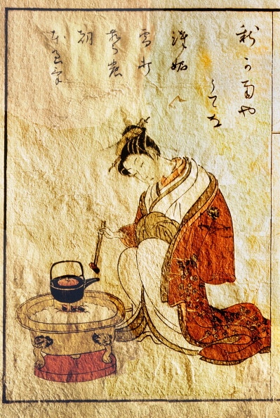 ST029-01 Femme the Japon impression anonyme 1754