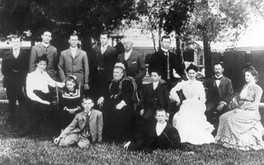 La famille Seppelt au 19e siècle. Au centre, Benno et son épouse Sophie