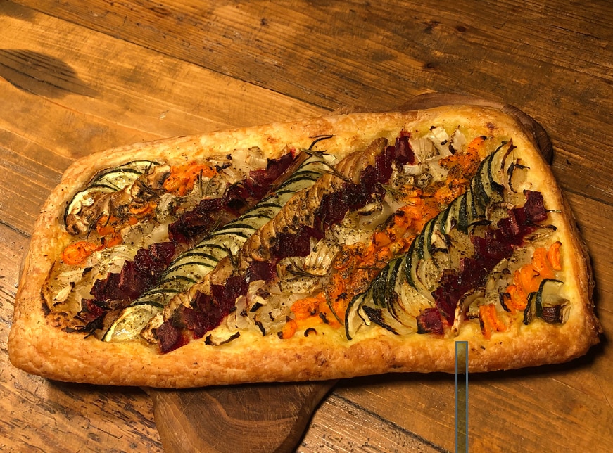 Pissaladière feuilletée de légumes