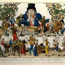 ST028-04 BNF Peches capitaux Gargantua a son grand couvert 18e