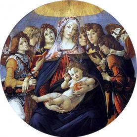 ST032-03 La Vierge la grenade vers 1487 Galleria degli Uffizi Florence