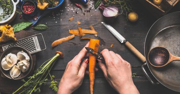 Peelings, tops and trimmings may not be the favoured part of a vegetable but are used in many recipes.