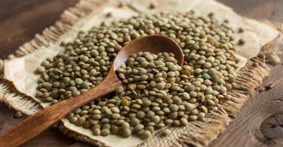 Lentils are a source of carbohydrates and proteins.