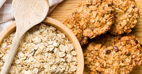 Complex carbohydrates can be found in rolled oats for example. The body generally assimilates them more slowly.