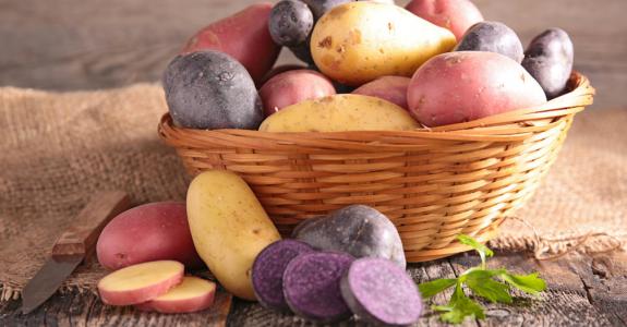 Potatoes are tubers that come in all colours and sizes