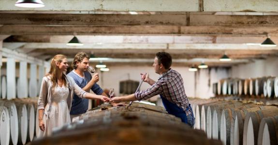 … ou dans le théâtre du cellier, à même la barrique